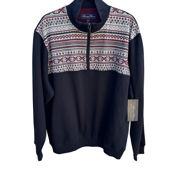 American Classics Russell Simmons Mens Fair Isle Fleece Pullover New With Tags L - Picture 1 of 9